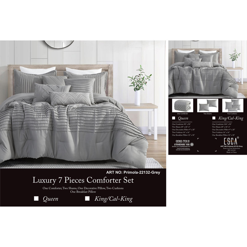 Homechoice International Group Pintuck Style Luxurious Bedding Set